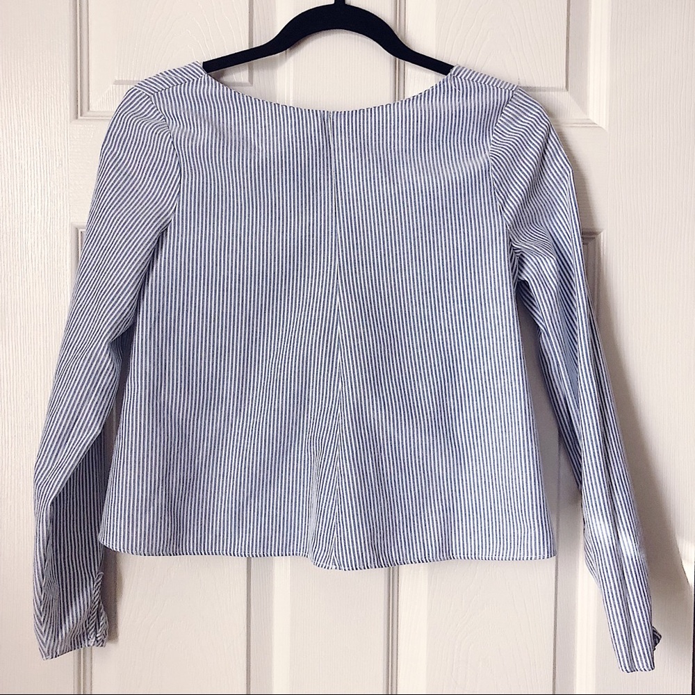 Zara Striped Blouse with Bow on back